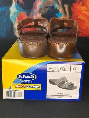 Dr. Scholl's Betty Brown Leather Sandals Size 9.5